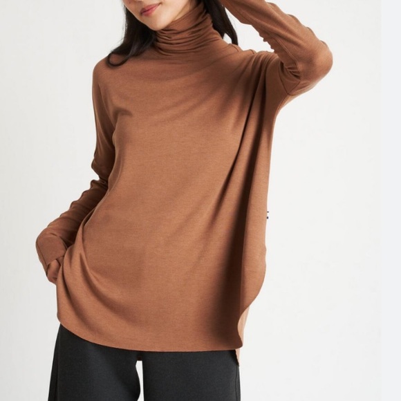 Kit and Ace BURROW PULLOVER - Heathered Toffee - Picture 5 of 10